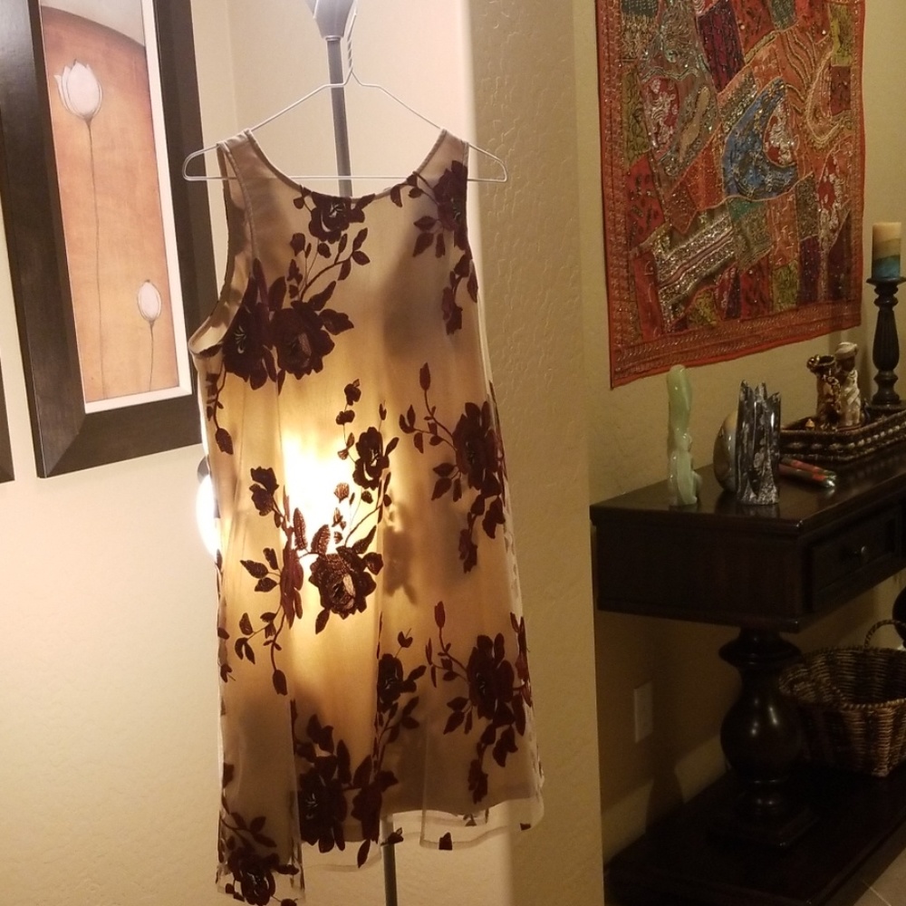 Dressy sleeveless swing dress